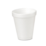 4oz Dart White Foam Drink Cups, 1000/cs