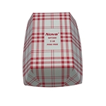 2lb Red Plaid Food Tray PFAS Free 1000/cs