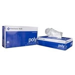 Prime Source Poly Blown Gloves, Clear, Medium, 500/box 4 box/case