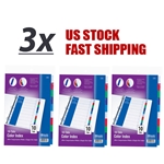 3 Pack - 3-Ring Binder Dividers with 10 Color Tabs File Folder