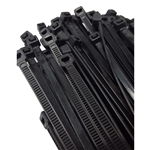 NiftyPlaza 12 Inch Cable Ties, 200 pack, 75 lb Tensile Strength Premium Grade - 200 Black Cable Zip Ties