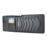 Sun Visor CD DVD Holder Card Case 12 Disc Slot Storage For Auto Car - Black