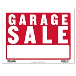 Garage Sale Sign 9x12 Durable Plastic, Weatherproof, Bright and Highly Visible
