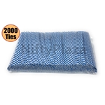 NiftyPlaza 4 Inch Twist Ties, 2000 Pcs, Plastic Coated, No Rip Paper Ties (2000 Blue White Twist Ties)