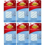 Command Clear Replacement Strips, Re-Hang Indoor Clear Hooks, 54 strips 0.63 x 1.75 - 6 Pack