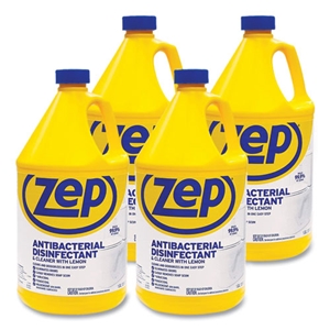 ZepCom Antibacterial Disinfectant, Lemon Scent, 1 Gal, 4/carton