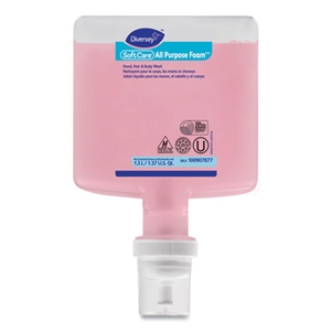 Diversey Soft Care All Purpose Foam Refill for IntelliCare Dispensers, Floral Scent, 1.3 L, 6/Carton