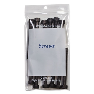 C-Line Write-On Poly Bags, 2 Mil, 3" X 5", Clear, 1,000/carton