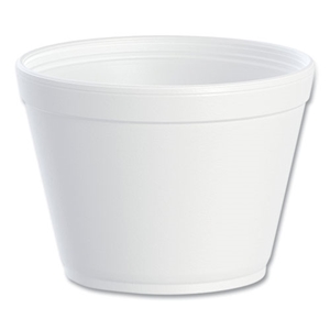 16oz Dart Foam Containers, Extra Squat, White, 25/Bag, 20 Bags/Carton
