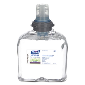 PURELL Advanced Hand Sanitizer Green Certified TFX Refill, Foam, 1,200 mL, Fragrance-Free, 2/Carton