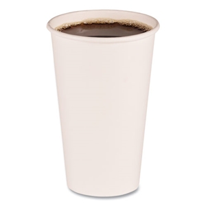 Boardwalk Paper Hot Cups, 16 oz, White, 50 Cups/Sleeve, 20 Sleeves/Carton