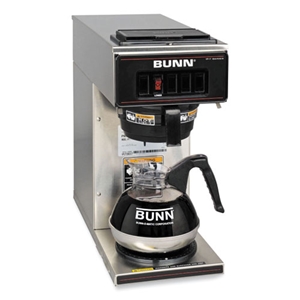 BUNN VP17-1 12-Cup Commercial Pourover Coffee Brewer, Stainless Steel/Black