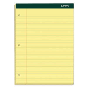 TOPS Double Docket Ruled Pads, Wide/legal Rule, 100 Canary-Yellow 8.5 X 11.75 Sheets, 6/pack