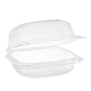 EarthChoice HLC-PET 1 Compartment Container, Clear, 6" x 6 4/100