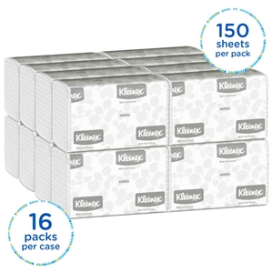 Kleenex Paper Multifold Towel, White, 1/Cs/2400 16/150