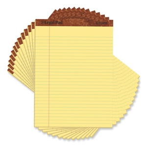 TOPS "The Legal Pad" Ruled Perforated Pads, Wide/legal Rule, 50 Canary-Yellow 8.5 X 11.75 Sheets, Dozen
