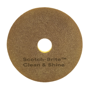 Scotch-Brite Polyester Shine Pad, Brown, 20 1/CS/5