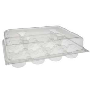 Pactiv PETE Clamshell Cupcake Container, Clear, 12 Count 1/CS/115