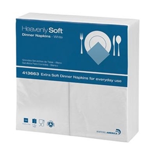 Heavenly Soft Pure Cellulose Dinner 2-Ply Paper Napkin, White, 15" x 17" x 0.13", 1/CS/3000 30/100