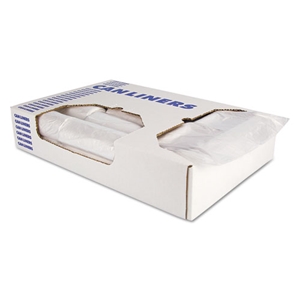 Heritage High-Density Waste Can Liners, 10 gal, 6 mic, 24x24, Natural, 50 Bags/Roll, 20 Rolls/ct