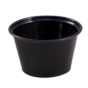 4oz Empress Plastic Portion Cups Black 2500/case