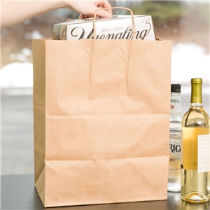 12x9x15.75 Dubl Life #65 Recycled Regal Shopping Bag, Kraft, 200/cs