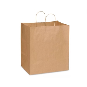 14x10x15.75 Dubl Life 100% Recycled Super Royal Shopping Paper Bag, Brown, 200/cs
