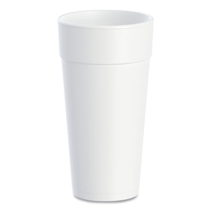 24oz 24J16 DART Foam Drink Cups, Hot/cold, White, 500/cs