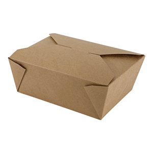 Empress #8 Kraft Folded Takeout Box 6" x 4.75" x 2.5 300 per case