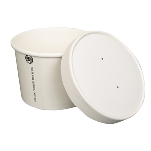 16oz Prime Source Hot/Cold Food Paper Container, White, 1/CS/500