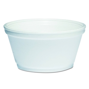 8oz Dart J-Cup EPS Squat Food Container, White 1000/cs