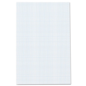 Ampad Quadrille Pads, Quadrille Rule (4 sq/in), 50 White (Standard 15 lb Bond) 11 x 17 Sheets