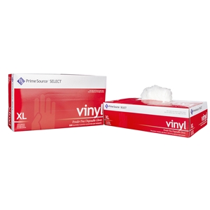 X-Large Prime Source Select Powder Free Clear Vinyl Glove, 10/100