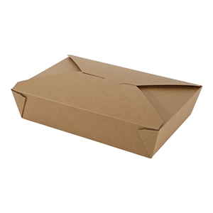 7.75x5.5x1.875 Empress #2 Kraft Folded Takeout Box 200/cs