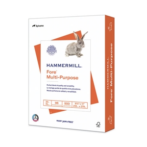 Hammermill Fore Multipurpose Print Paper, 96 Bright, 20 lb Bond Weight, 8.5 x 11, White, 500 Sheets/Ream