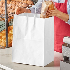 Duro Towner 65# Basis Twist Handle Bag White 16x6x19.25 200/cs