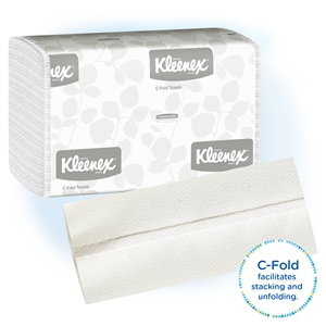 Kleenex Paper C-Fold Towel, White, 1/CS/2400 16/150