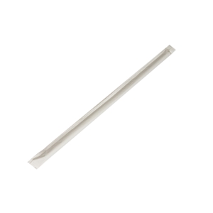 7.75 Inch Jumbo Straws, Clear, Individually Wrapped, First Mark, 2000/cs