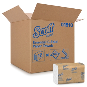 Kimberly Clark Scott C-Fold Towels White 10.13" X 13.15 12 / 200 cs