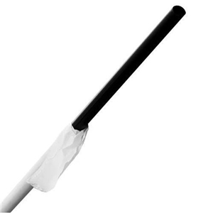 10.25" Giant Straws Black Wrapped 1200/cs