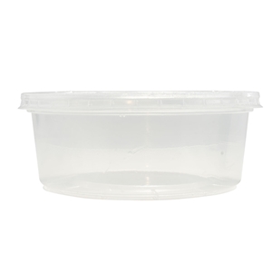 8oz EcoSystems Polypropylene Round Deli Container, Translucent, 500/cs