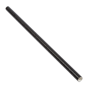 Empress Earth 7.75" Black Jumbo Paper Straws Wrapped 2000/cs