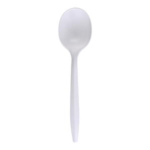 Medium Weight Empress Soup spoon Polypro White Dense Pack 1000 / cs