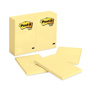 Notes Original Pads in Canary Yellow, 4" x 6", 100 Sheets/Pad, 12 Pads/Pack