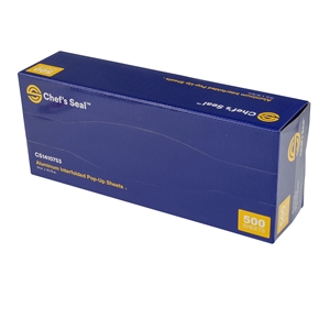 14x10.75 Chef's Seal Aluminum Foil Pop-Up Sheets, Silver, 6/500/cs