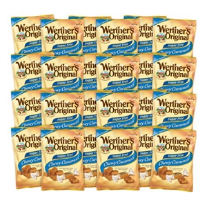 Werther's Chewy Caramels Sugar Free, 1.48 oz Bag, 24/Carton
