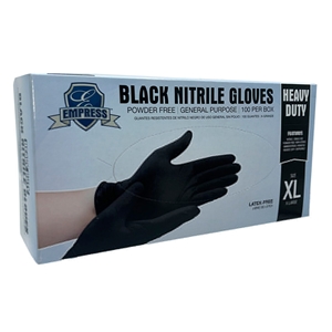 Empress Heavy Nitrile General Purpose Glove X-Large , Black 5 mil 10 / 100 cs