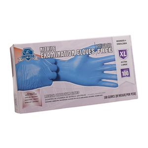 Empress Exam Grade Nitrile Glove Blue Powder Free Extra Large 1000/cs