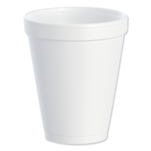 10oz Foam Drink Cups Dart, White, 10J10, 1000/cs