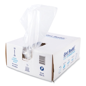 10x8x24 Food Bags, 5.5 gal, Clear, 500/ct